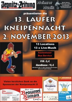 Laufer Kneipennacht, Plakat