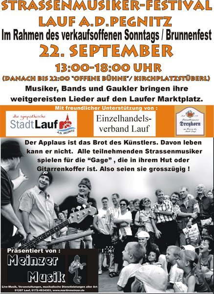 Strassenmusiker Festival Lauf, Plakat