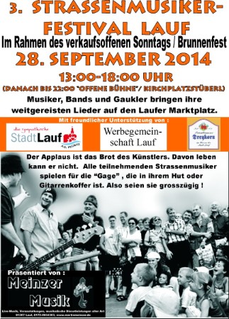 Strassenmusiker Festival Lauf, Plakat